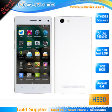 High Quality 5 Inch Mtk6592 Octa Core Android 4.4 Cell Phone with Super Slim Body Design